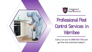 Professional pest control services in werribee