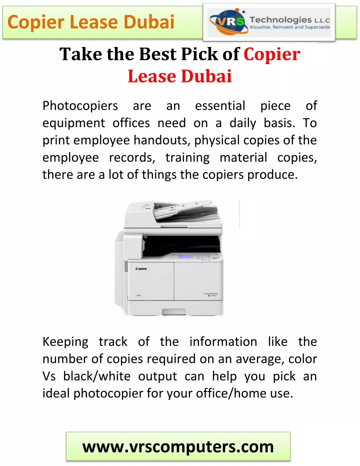 copier lease dubai take the best pick of copier