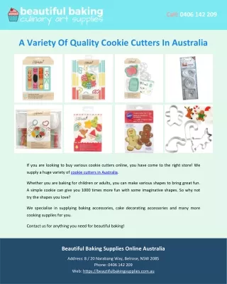 A Variety Of Quality Cookie Cutters In Australia