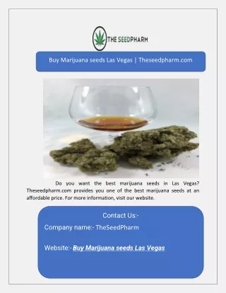 Buy Marijuana seeds Las Vegas | Theseedpharm.com