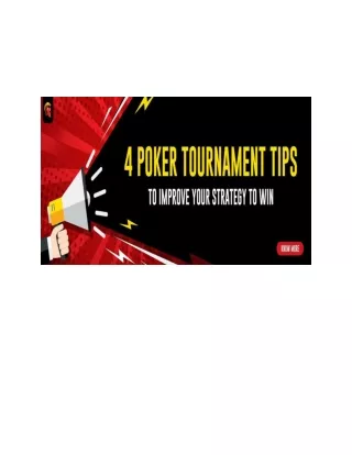 All About Poker Tournaments at Spartan Poker