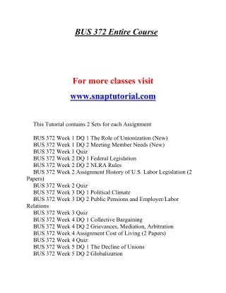bus 372 entire course