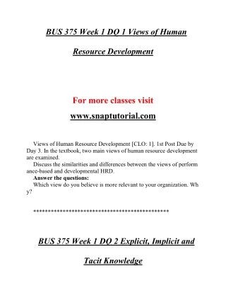 bus 375 week 1 dq 1 views of human