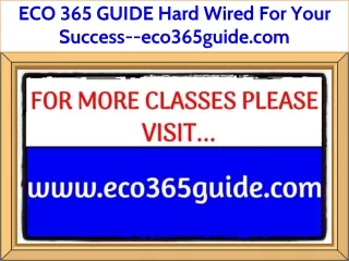 ECO 365 GUIDE Hard Wired For Your Success--eco365guide.com