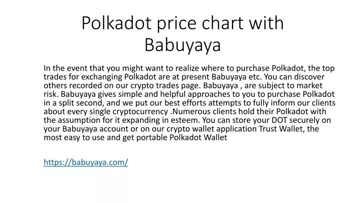 polkadot price chart with babuyaya