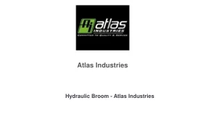 Hydraulic Broom and Road Sweeper - Atlas Industries