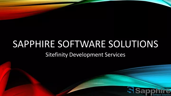 sapphire software solutions sitefinity