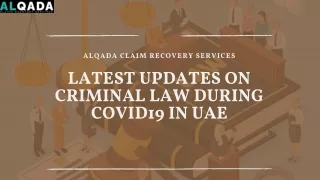 Latest Updates on Criminal Law During Covid19 In UAE