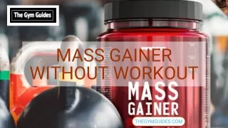 Mass Gainer Without Workout
