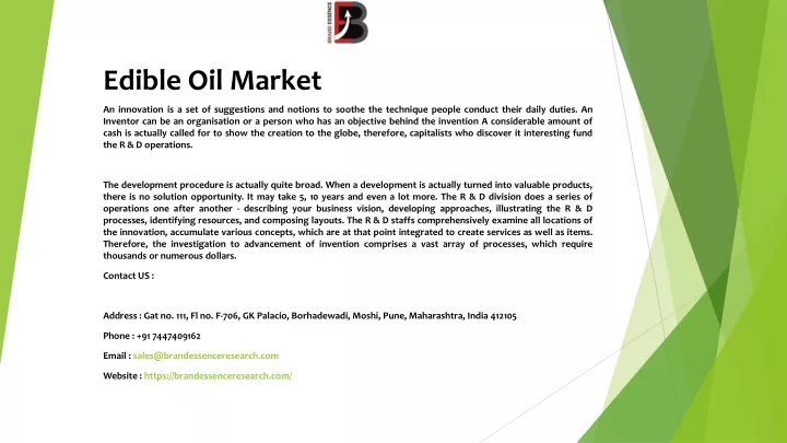 edible oil market