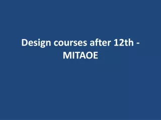 design courses after 12th mitaoe