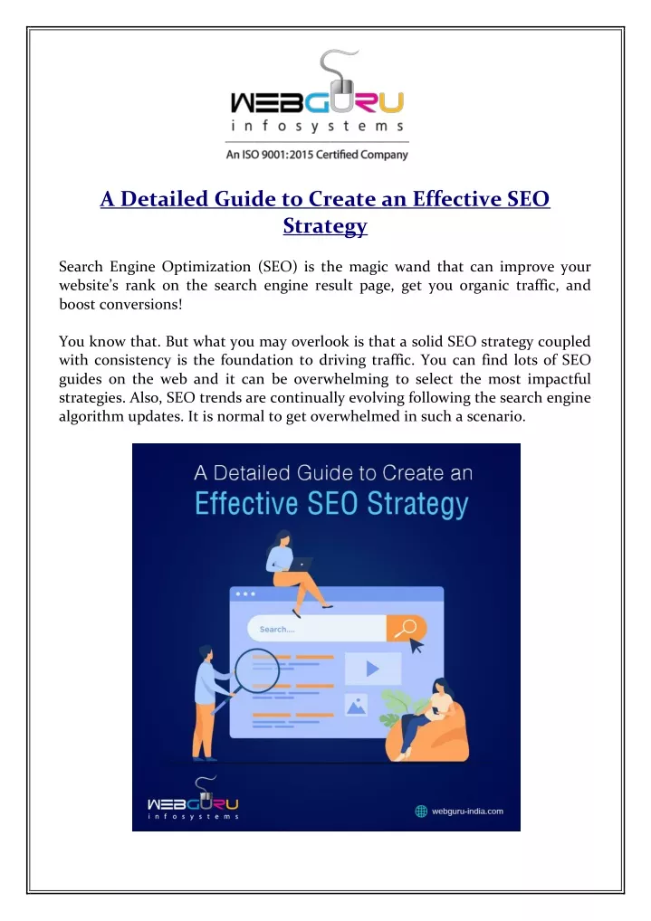 a detailed guide to create an effective