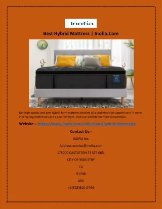 best hybrid mattress inofia com
