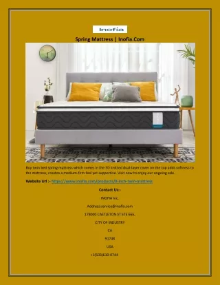 spring mattress inofia com