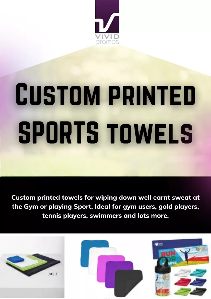 custom printed towels for wiping down well earnt