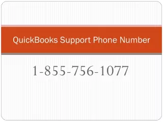 Quickbooks Support Phone Number 1-855-756-1077