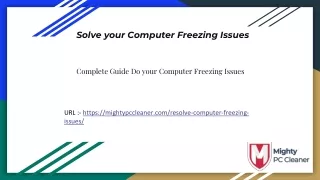 Solve your Computer Freezing Issues