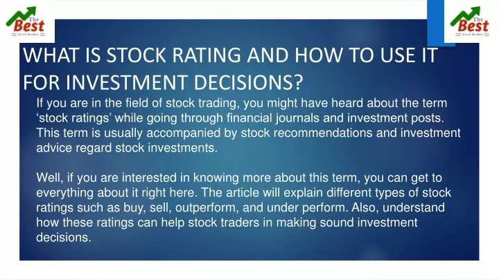 what is stock rating