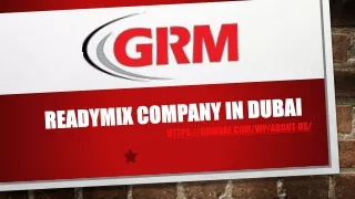 Readymix Company in Dubai