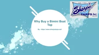 Why Buy a Bimini Boat Top