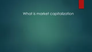 what is market capitalization