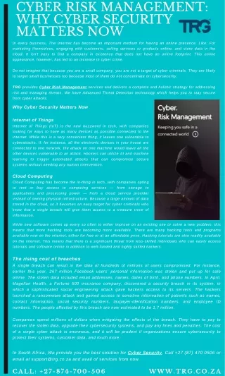 cyber risk management why cyber security matters