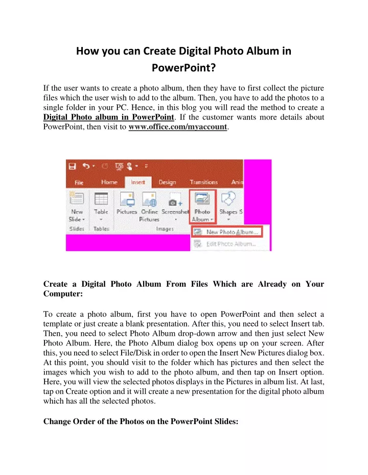 how you can create digital photo album