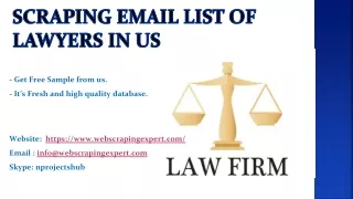scraping email list of lawyers in us