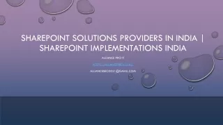 sharepoint solutions providers in India-sharepoint implementations India
