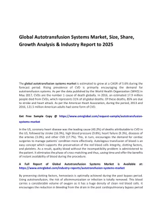 global autotransfusion systems market size share