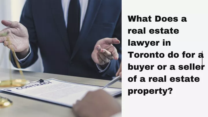 what does a real estate lawyer in toronto