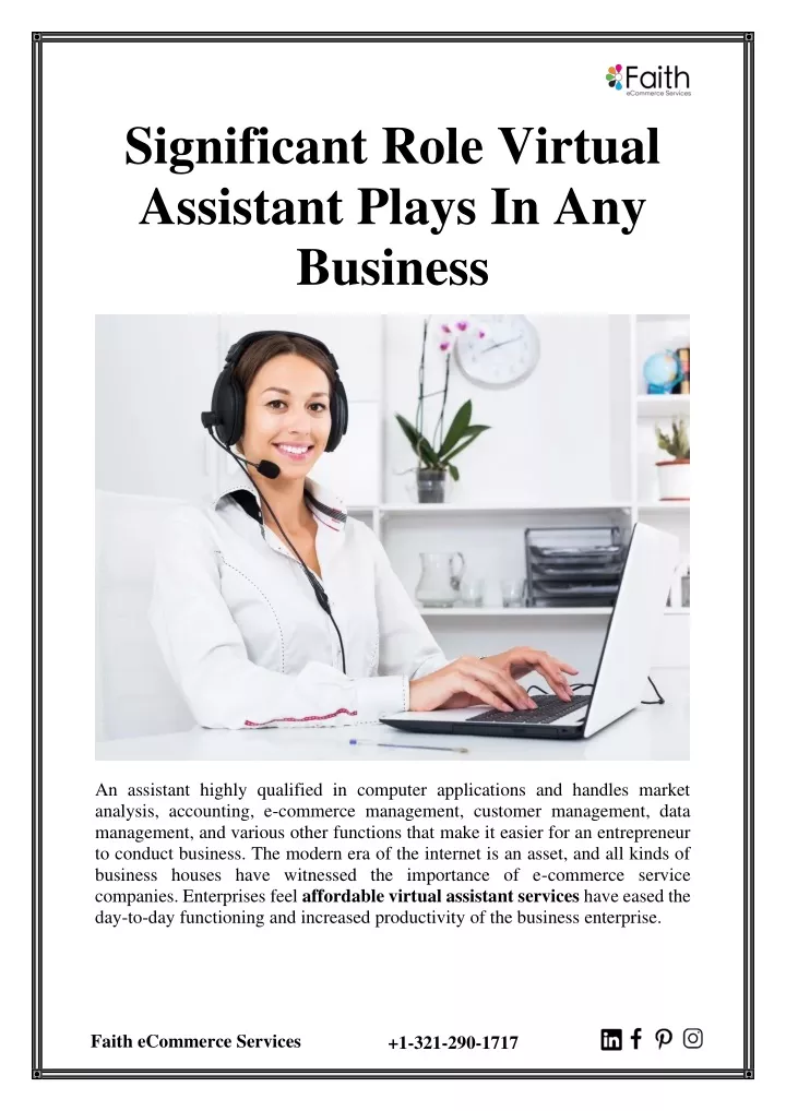 significant role virtual assistant plays