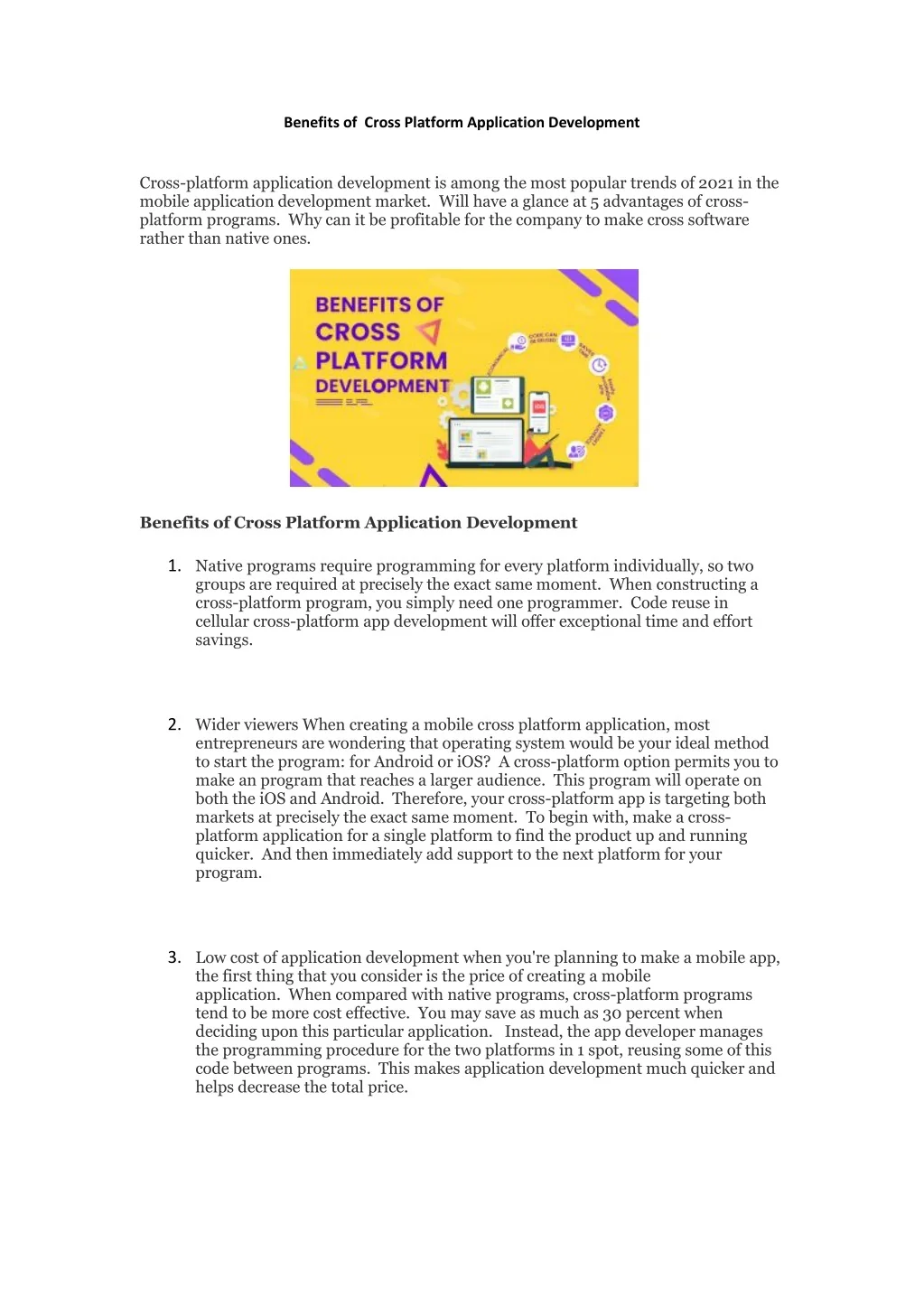 PPT - Benefits of Cross Platform Application Development PowerPoint ...
