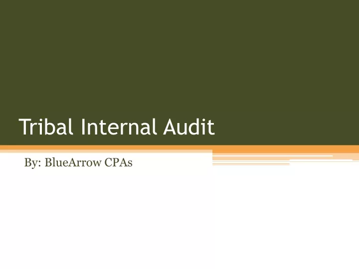 tribal internal audit