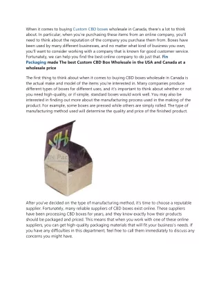 when it comes to buying custom cbd boxes