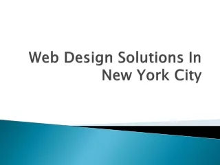 Web Design Solutions In New York City