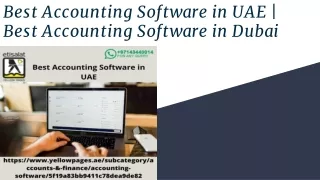 Best Accounting Software in UAE | Best Accounting Software in Dubai