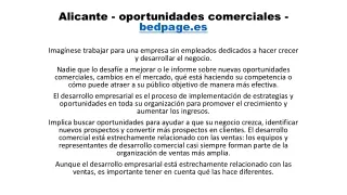 Alicante - oportunidades comerciales - bedpage.es99