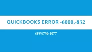 QuickBooks error -6000,-832