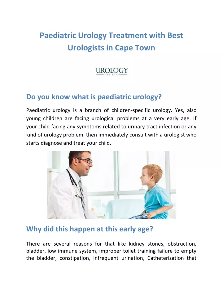 paediatric urology treatment with best urologists