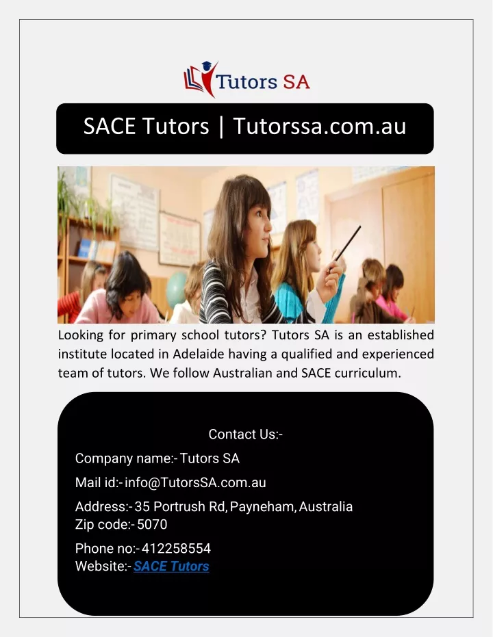 sace tutors tutorssa com au