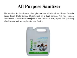 All Purpose Sanitizer