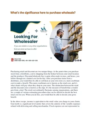 purchasing retail and discount are two unique