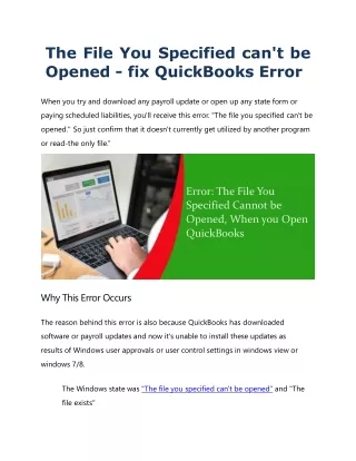 the file you specified can t be opened