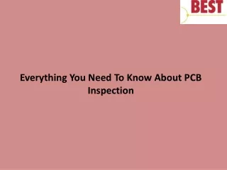 everything you need to know about pcb inspection