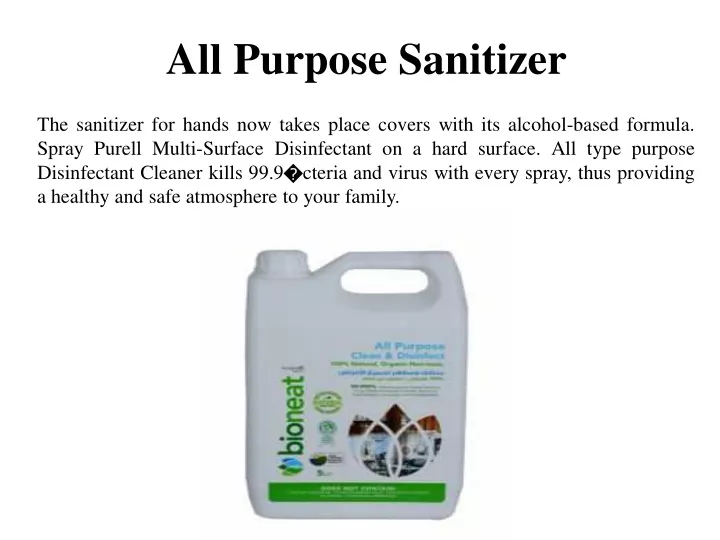 all purpose sanitizer