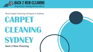 Best Carpet Cleaning Services in Sydney | Back 2 New Cleaning