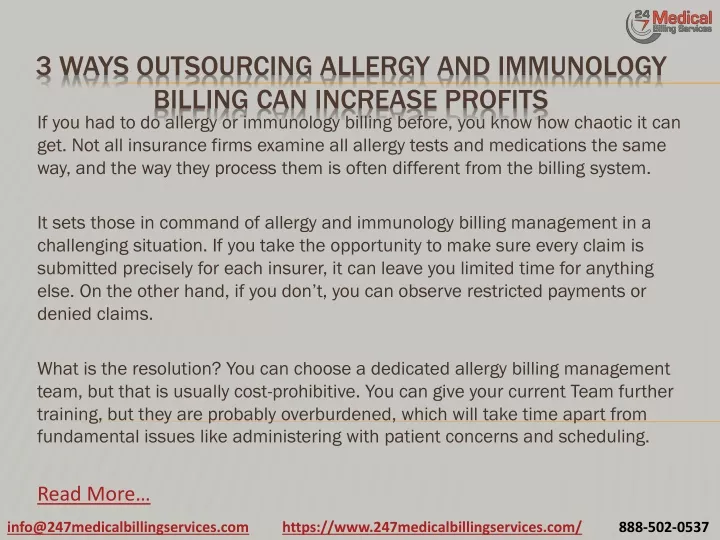 3 ways outsourcing allergy and immunology billing can increase profits