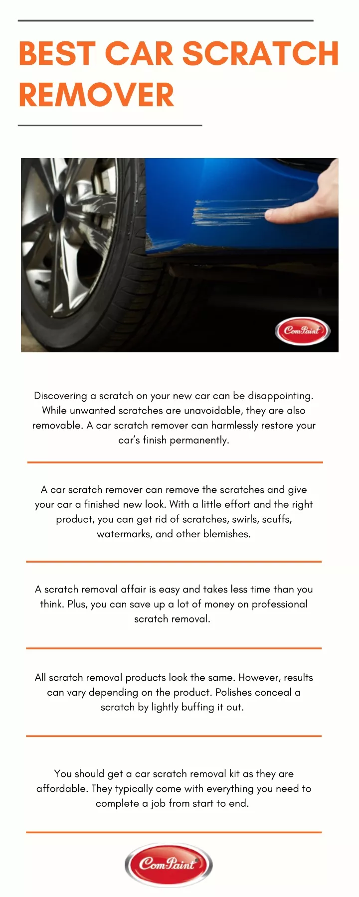 best car scratch remover