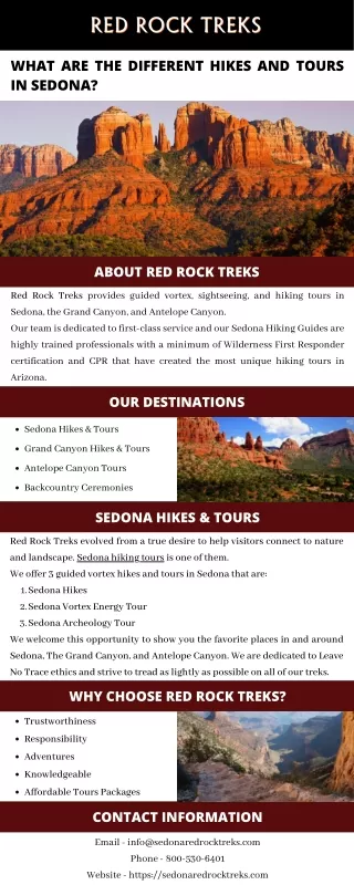what are the different hikes and tours in sedona